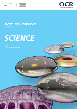 Entry Level Certificate Science R483