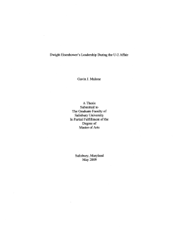 Dwight Eisenhower`s Leadership During the U