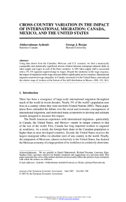 2007. Cross-Country Variation in the Impact of International Migration