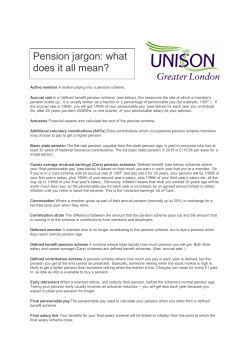 Pension jargon: what does it all mean?