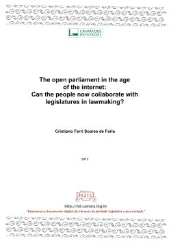 The open parliament in the age of the internet