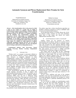 Automatic Synonym and Phrase Replacement