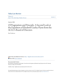 A Second Look at the Expulsion of Elizabeth Gurley Flynn from the