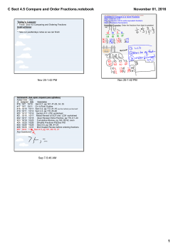 C Sect 4.5 Compare and Order Fractions.notebook