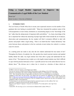 Using a Legal Realist Approach to Improve the Communicative