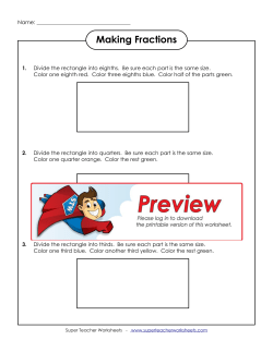 Fractions of Rectangles - Super Teacher Worksheets