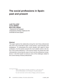 The social professions in Spain: past and present