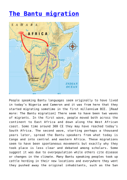 The Bantu migration