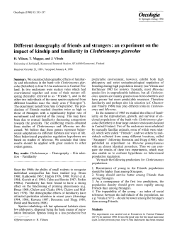 Different demography of friends and strangers: an experiment on the