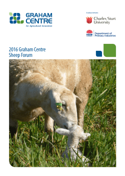 2016 Graham Centre Sheep Forum