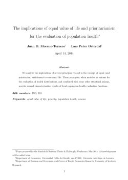 The implications of equal value of life and prioritarianism for the