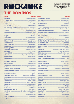 The Dominos Song List