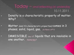 Density is a characteristic property of matter. Why?