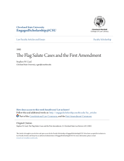 The Flag Salute Cases and the First Amendment