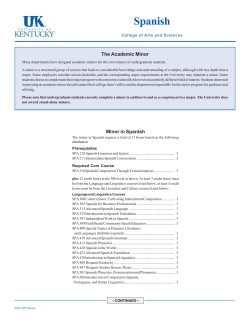 Spanish - University of Kentucky