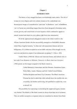 Chapter 1 INTRODUCTION The history of any struggle has been