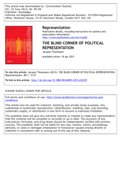 the blind corner of political representation