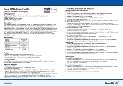 Total RNA Isolation Kit (Blood/ Cultured Cell/ Fungus)