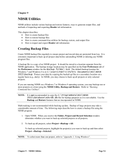 NDSR Utilities