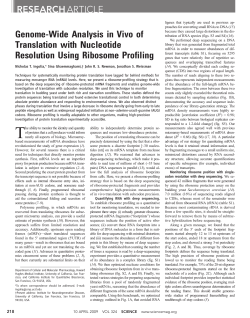 Genome-Wide Analysis in Vivo of Translation with Nucleotide