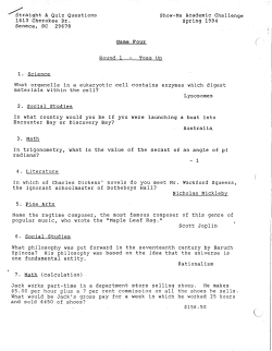 eCopy, Inc. - Quizbowl Packets