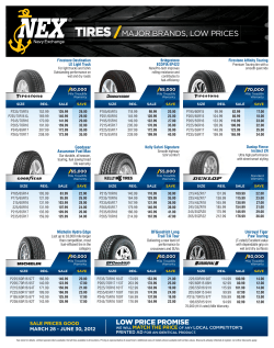 TIRES /MAJOR BRANDS, LOW PRICES