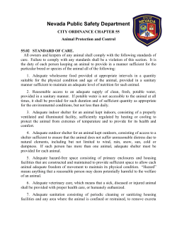 Animal Control Information
