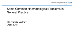Haematology for GPs