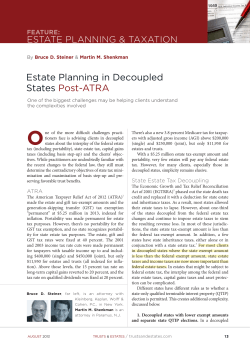 Estate Planning in Decoupled States Post-ATRA - Co