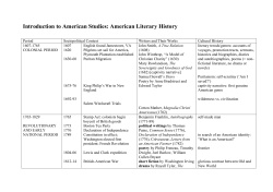 Introduction to American Studies: American Literary