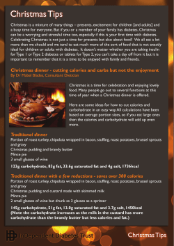 Christmas Tips - Insulin Dependent Diabetes Trust