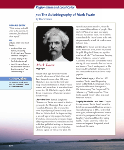 from The Autobiography of Mark Twain Mark Twain
