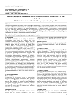 - International Journal of Entomology Research