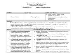 Forces in Motion - Rockaway Township School District
