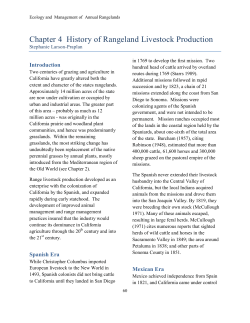 History of Rangeland Management - the University of California