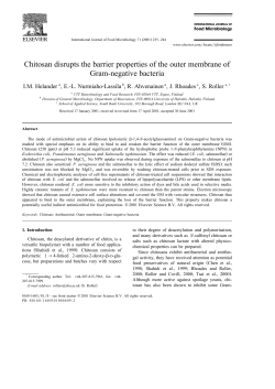 Chitosan disrupts the barrier properties of the outer membrane of
