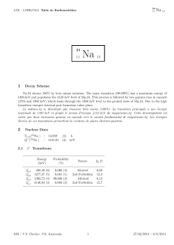 24 11 Na 13 1 Decay Scheme 2 Nuclear Data 2.1 &beta;