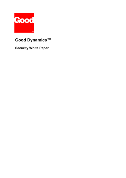 Good Dynamics Security White Paper