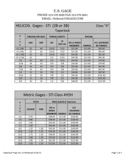 HELICOIL Gages - STI (2B or 3B) Metric Gages