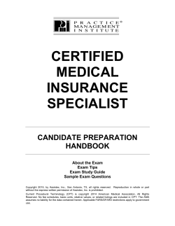 CERTIFIED MEDICAL INSURANCE SPECIALIST