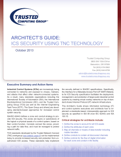 architect`s guide: ics security using tnc technology