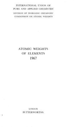 atomic weights of elements - Commission on Isotopic Abundances
