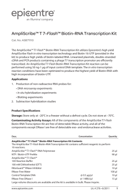 Protocol for AmpliScribe&trade; T7-Flash&trade; Biotin