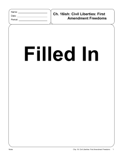 Civil Liberties: First Amendment Freedoms