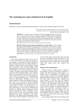 The contemporary post-colonial novel in English