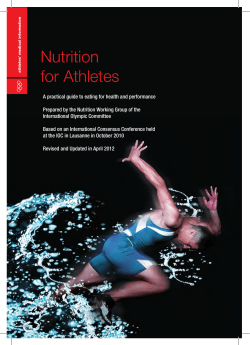 Nutrition for Athletes