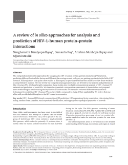 A review of in silico approaches for analysis and prediction of HIV
