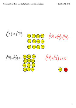 Commutative, Zero and Multiplicative identity.notebook