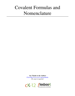 Flexbook - Covalent Formulas and Nomenclature