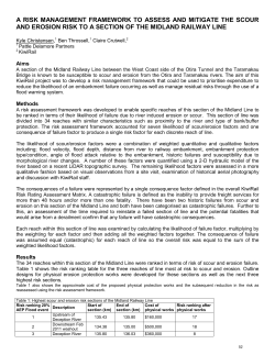 A Risk Management Framework to Assess and Mitigate the Scour